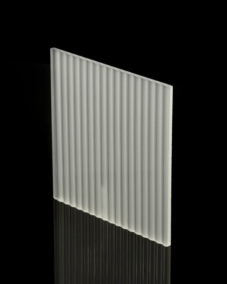 5mm Reeded Opal Acrylic Sheet Cut To Size
