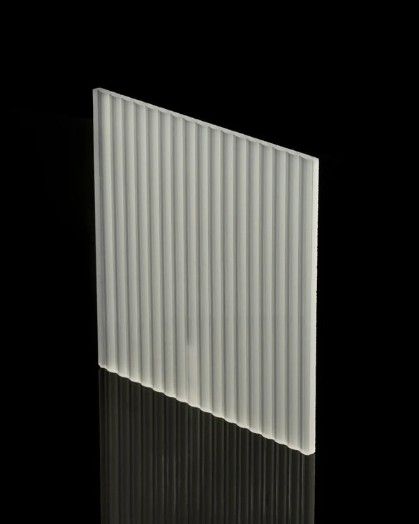 5mm Reeded Opal Acrylic Sheet Cut To Size