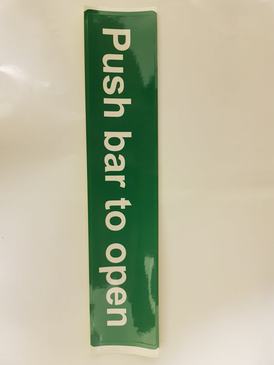Axim PR-7000 'Push bar to open' Label Sticker