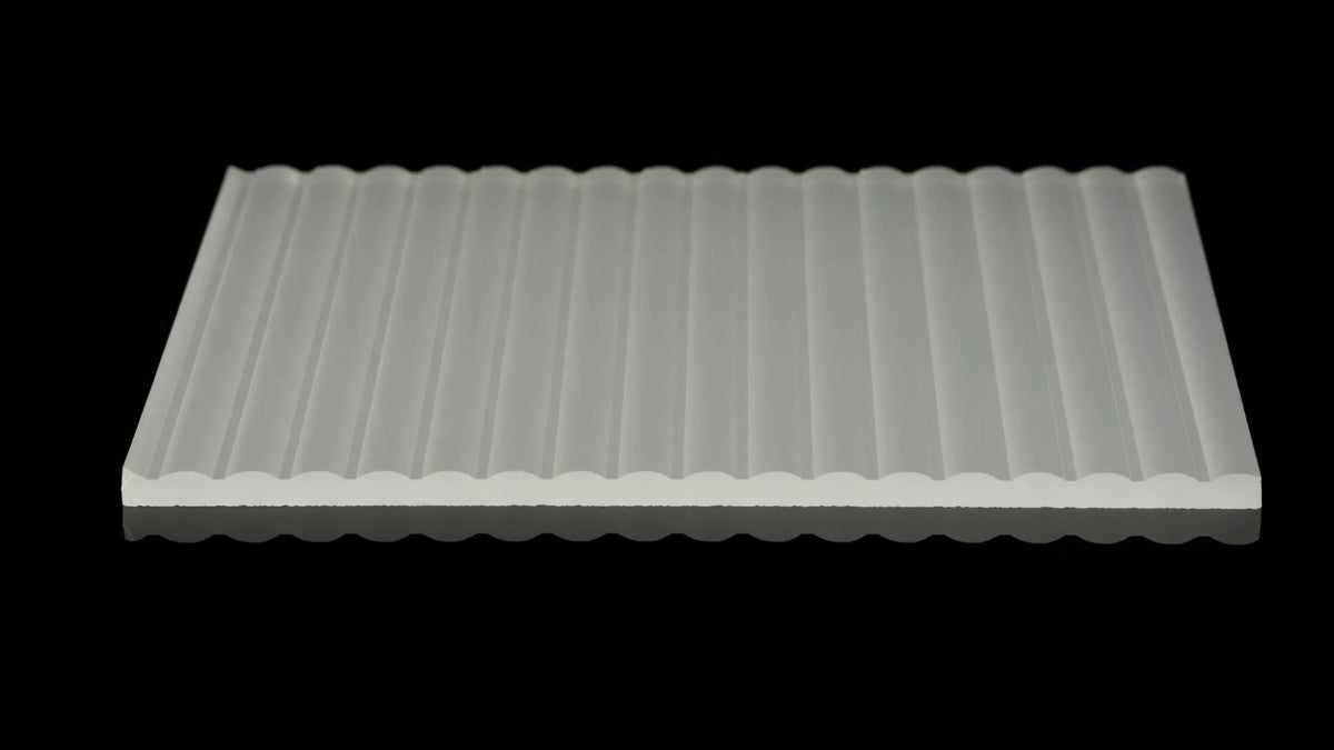 5mm Reeded Opal Acrylic Sheet Cut To Size