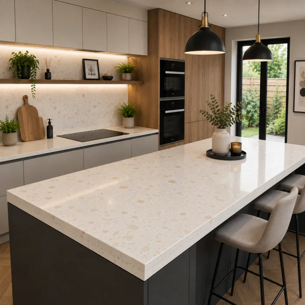 12mm White Pebble Solid Surface Sheet