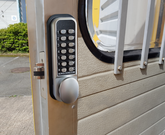 Borg BL2202 ECP Mechanical Push Button Mechanical Lock Satin Chrome