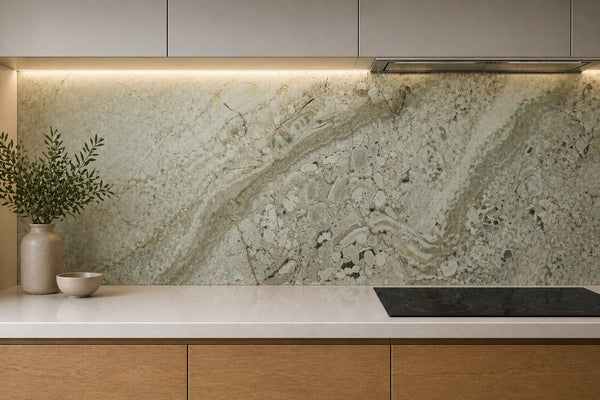 4mm Beige Grey Marble Matt Aluminium