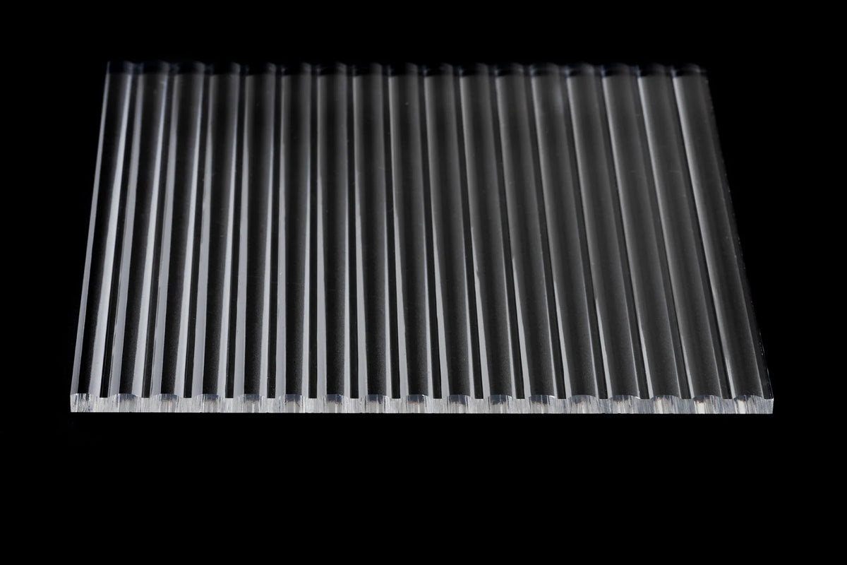 5mm Reeded Clear Acrylic Sheet Cut To Size