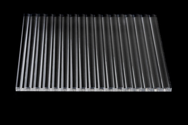 5mm Reeded Clear Acrylic Sheet Cut To Size