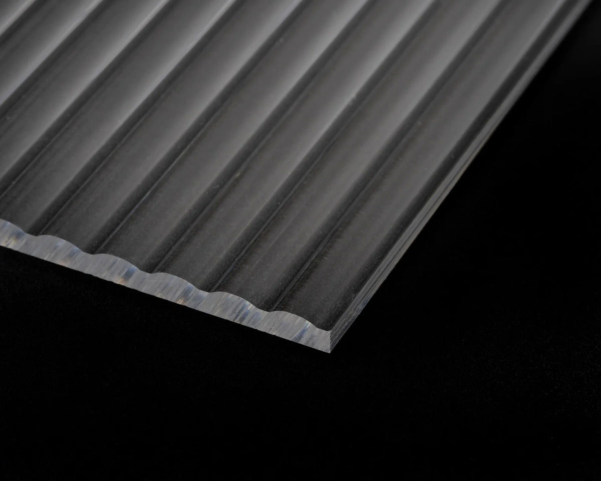 5mm Reeded Clear Acrylic Sheet Cut To Size
