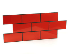 3mm Red Effect Splashback Cut To Size