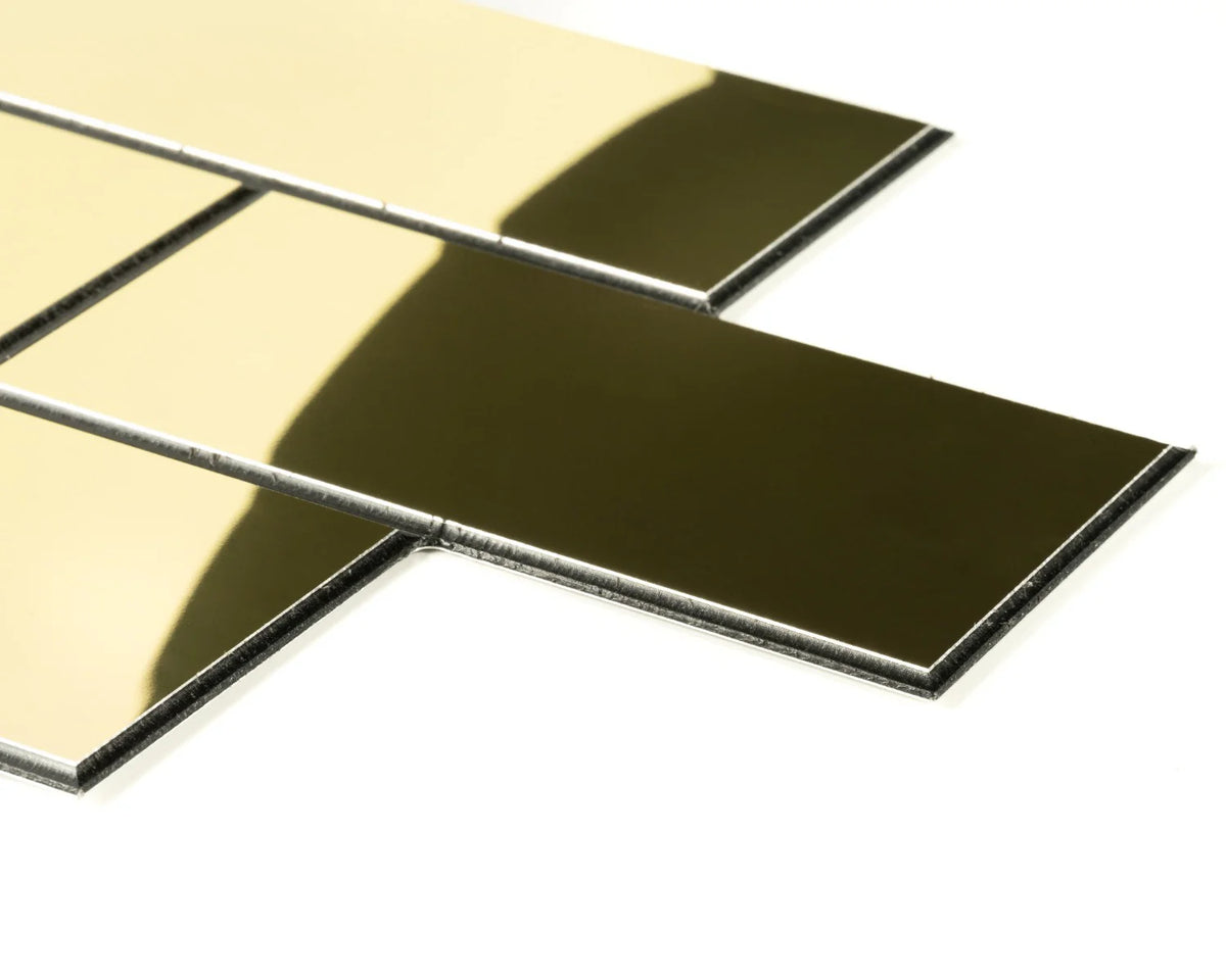 3mm Gold Mirror Effect Splashback Cut To Size