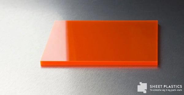 Orange Fluorescent Acrylic Sheet Cut To Size