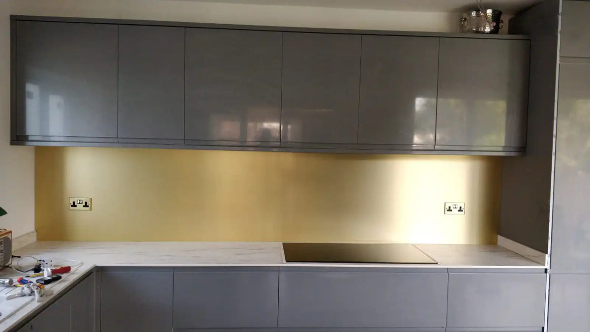 3mm Brushed Gold Aluminium Composite Cut To Size
