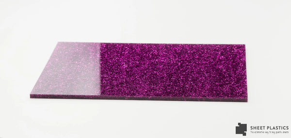 3mm Pink Glitter Acrylic Sheet Cut To Size