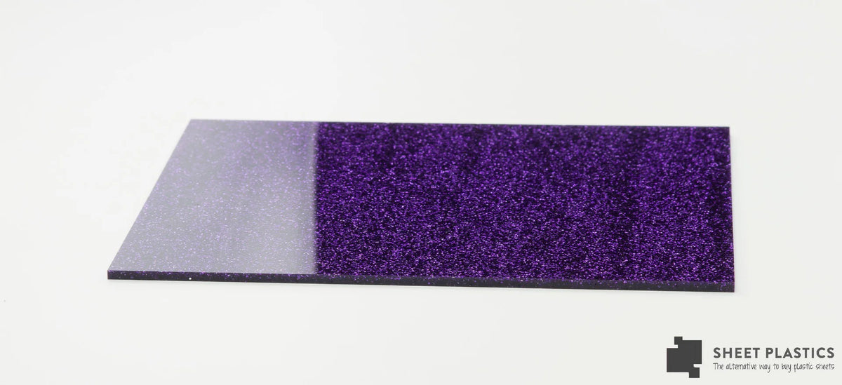 3mm Purple Glitter Acrylic Sheet Cut To Size
