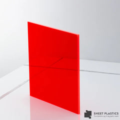 Red Fluorescent Sheet Cut To Size